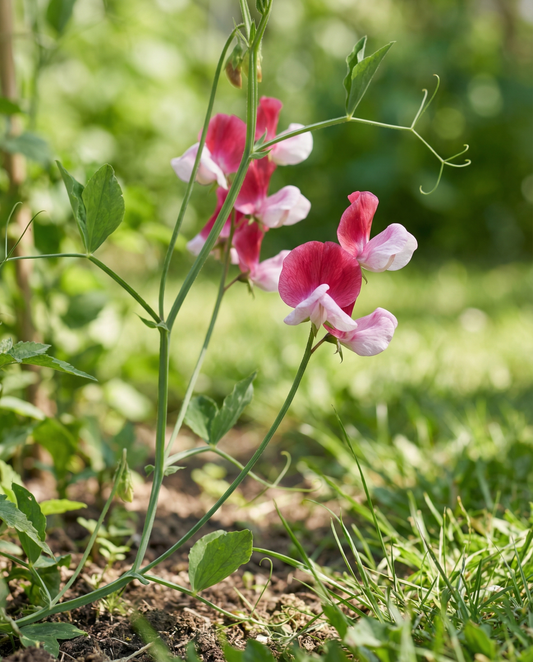 Groszek pachnący Painted Lady (Lathyrus odoratus) – organiczne nasiona jednorocznych kwiatów od SeedsChoice