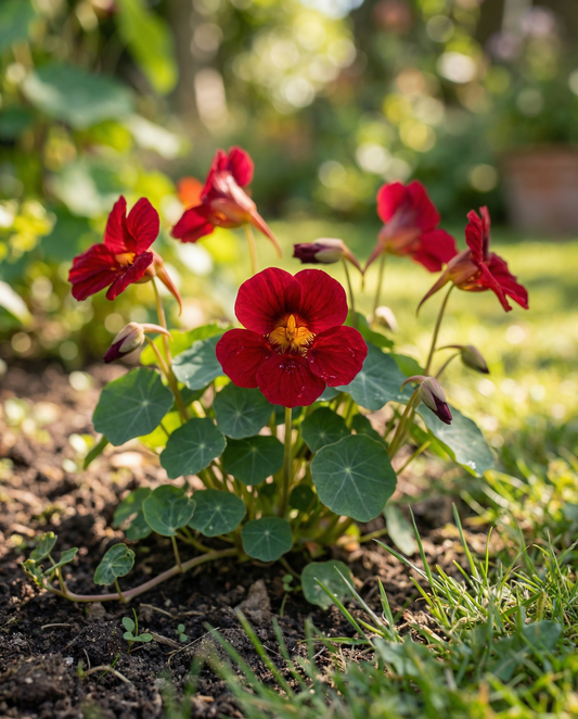 Nasturcja Empress Of India (Tropaeolum majus) – organiczne nasiona jednoroczne od SeedsChoice