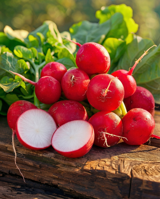 Radish Raxe (Raphanus sativus) – organic annual vegetable seeds from SeedsChoice