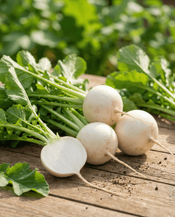 Rzepa ogrodowa Platte Witte Mei (Brassica rapa) – ekologiczne nasiona jednorocznego warzywa od SeedsChoice