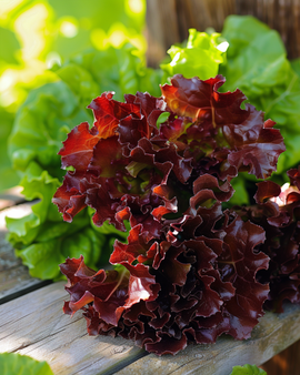Nasiona sałaty liściowej Red Salad Bowl ekologiczna Lactuca Sativa jednoroczna