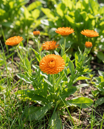 Nagietek lekarski Balls Orange Double (Calendula officinalis) – nasiona kwiatów jednorocznych od SeedsChoice