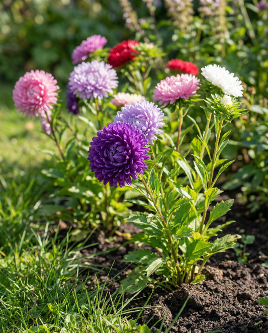 Aster Queen Of The Market Mixed Colors (Callistephus chinensis) – nasiona mieszanki jednorocznej od SeedsChoice