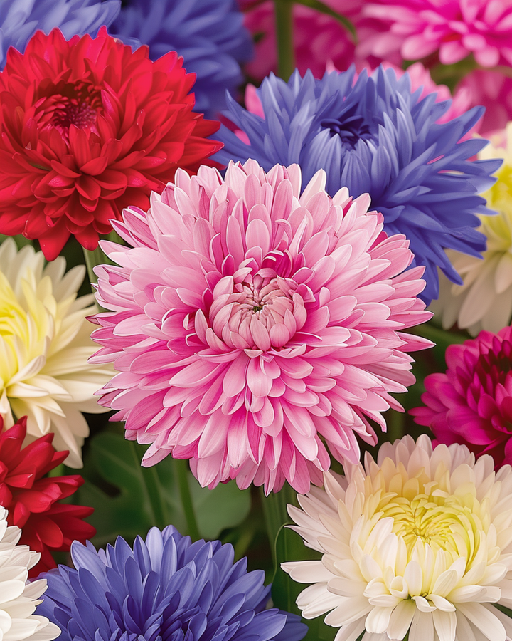 Nasiona astra Queen Of The Market Mixed Colors (Callistephus chinensis) – mieszanka jednoroczna