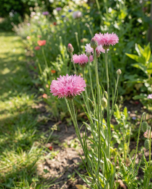 Chaber Pink Ball (Centaurea cyanus) – nasiona jednorocznych kwiatów od SeedsChoice