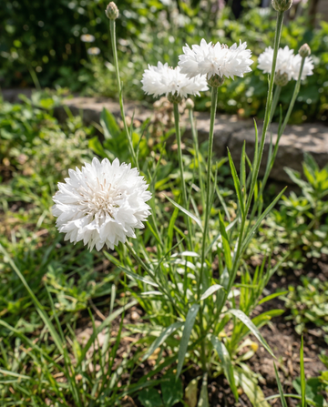 Chaber bławatek White Ball (Centaurea cyanus) – nasiona rocznych kwiatów od SeedsChoice
