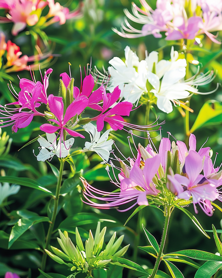 Nasiona Cleome Colour Fountain Mix (Cleome hassleriana) – kwiat jednoroczny