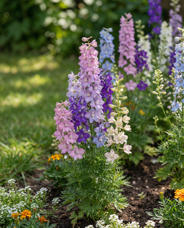 Ostróżka Mixed Dwarf (Delphinium ajacis) – nasiona mieszanki rocznej od SeedsChoice