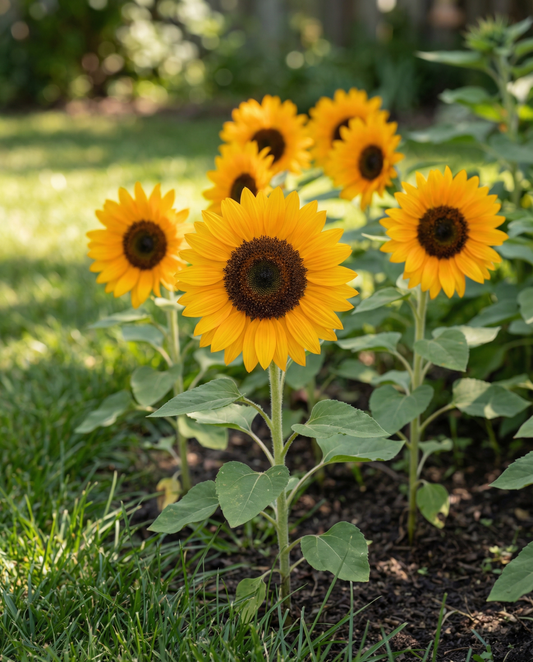 Słonecznik Sunrich Orange F1 Pollenfree (Helianthus annuus) – nasiona kwiatów jednorocznych od SeedsChoice