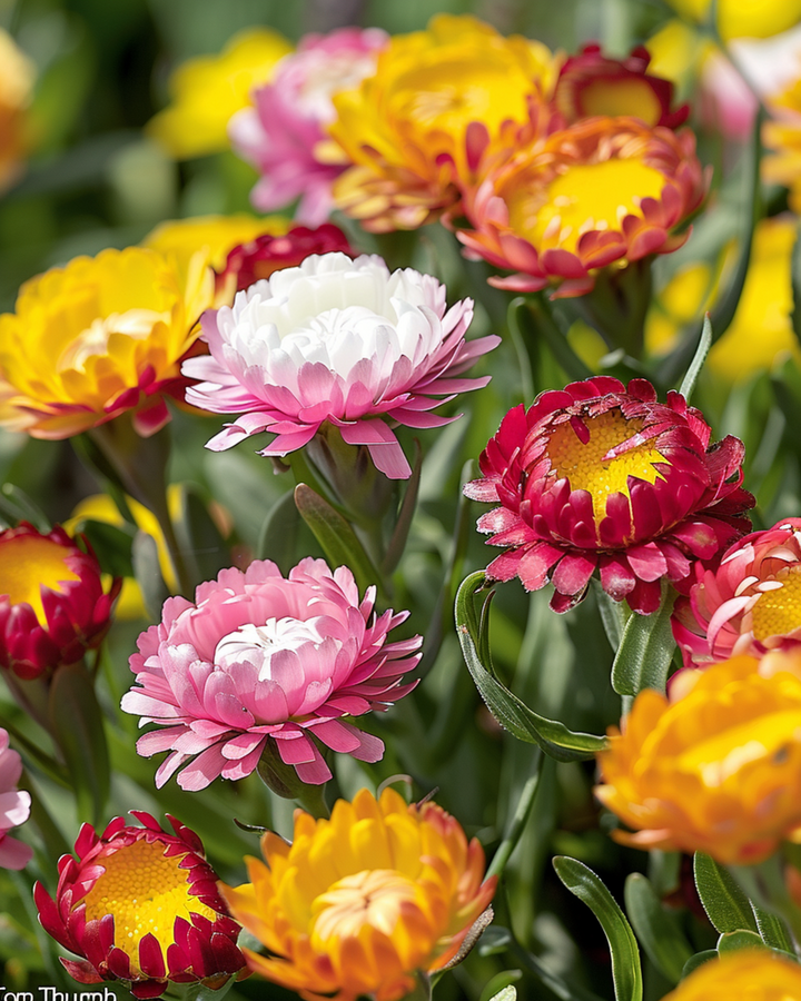 Nasiona słomkwiatu Tom Thumb (Helichrysum bracteatum) – kwiat jednoroczny