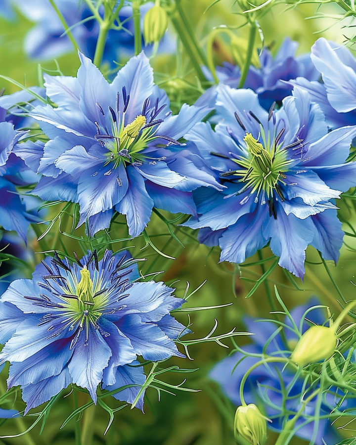 Nasiona czarnuszki ogrodowej Miss Jekyll Blue (Nigella damascena) – jednoroczny kwiat