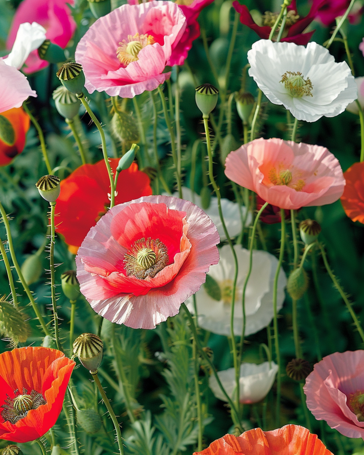 Nasiona maku mieszanego (Papaver rhoeas) – kwiat jednoroczny