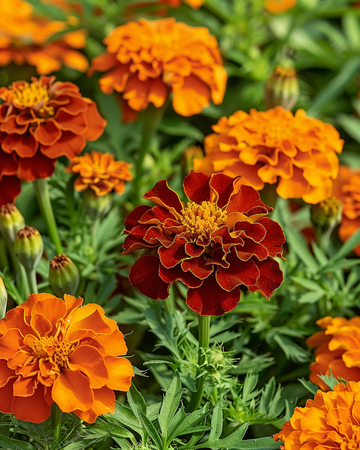Nasiona aksamitki francuskiej Carmen (Tagetes patula) – kwiat jednoroczny