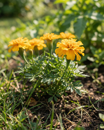 Aksamitka rozpierzchła Naughty Marietta (Tagetes patula) – nasiona kwiatów jednorocznych od SeedsChoice