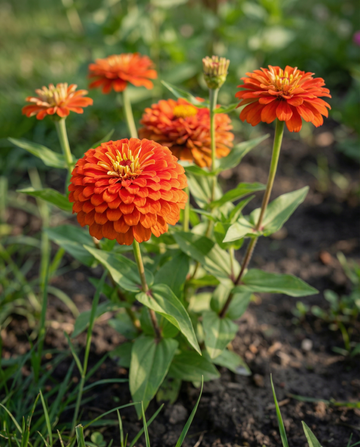 Scarlet Flame (Zinnia elegans) – nasiona rocznych kwiatów od SeedsChoice