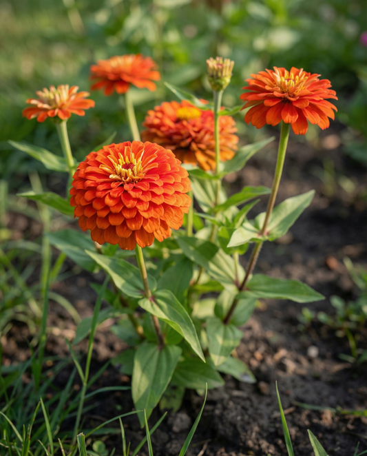 Scarlet Flame (Zinnia elegans) – nasiona rocznych kwiatów od SeedsChoice