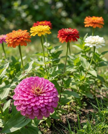 Giants Of California Mixed (Zinnia elegans) – nasiona jednorocznej mieszanki od SeedsChoice