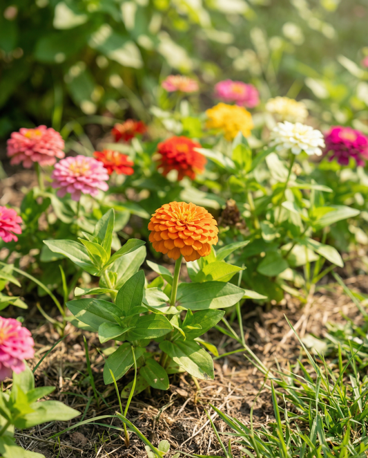 Lilliput Mixed (Zinnia elegans) – nasiona rocznej mieszanki od SeedsChoice