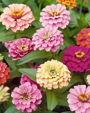 Nasiona Thumbelina Dwarf Mixed (Zinnia elegans) – mieszanka roczna