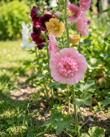 Malwa Chater Double Mixed (Alcea rosea) – nasiona dwuletniego miksu od SeedsChoice