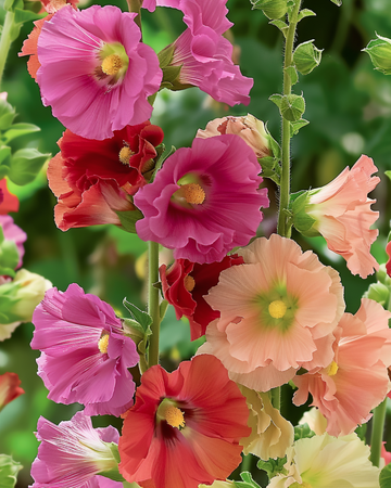 Hollyhock Antwerp Stars seeds (Alcea rosea) – biennial mix