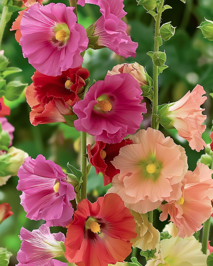 Nasiona malwy Antwerp Stars (Alcea rosea) – dwuletni miks