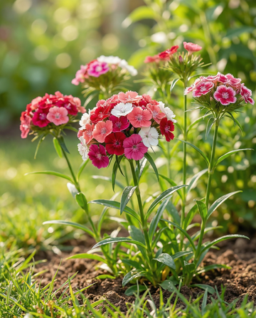 Nasiona goździka brodatego o pojedynczych kwiatach w mieszance (Dianthus barbatus) – dwuletni kwiat od SeedsChoice