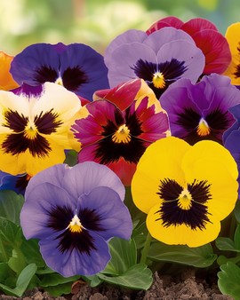 Pansy Seeds Viola Wittrockiana Aalsmeer Giants Mixed Biennial Flower