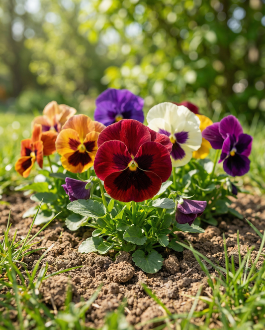 Bratek szwajcarski olbrzymi mieszany (Viola wittrockiana) – dwuletnie nasiona kwiatów od SeedsChoice