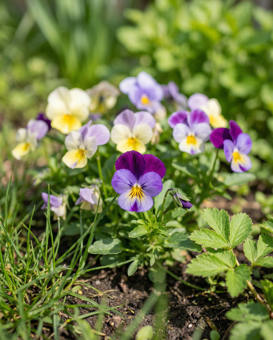 Bambini Mixed (Viola cornuta) – nasiona dwuletnich kwiatów od SeedsChoice