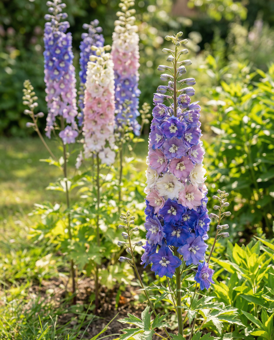 Ostróżka Giant Pacific Mixed (Delphinium cultorum) – nasiona mieszanki bylinowej od SeedsChoice