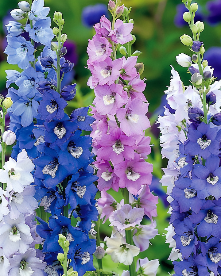 Nasiona ostróżki Giant Pacific Mixed (Delphinium cultorum) – mieszanka bylinowa