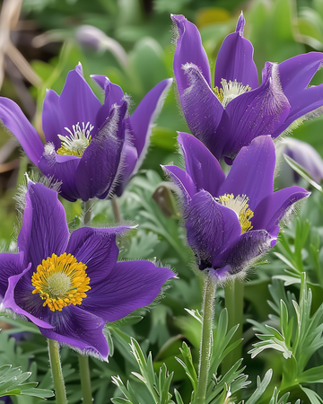 Nasiona sasanki (Pulsatilla vulgaris) – kwiat bylinowy