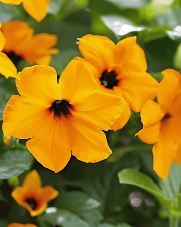 Nasiona tunbergii pnącej Black Eyed Susan Climber (Thunbergia alata) – jednoroczna roślina pnąca