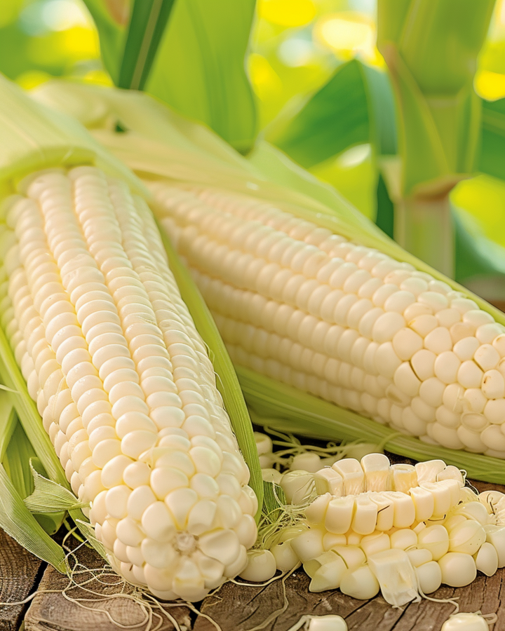 Nasiona kukurydzy cukrowej Glacial White Kernels (Zea mays) – jednoroczne warzywo