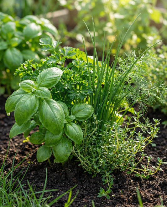 Mixture Of Herbs Basil Parsley Chive Dill Thyme – annual herb seeds from SeedsChoice