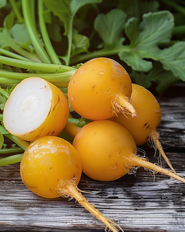 Nasiona rzodkiewki Zlata Yellow Round Raphanus Sativus roślina jednoroczna
