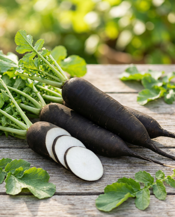 Rzodkiew zimowa Noir Long Poids D Horloge (Raphanus sativus) – nasiona warzywa jednorocznego od SeedsChoice