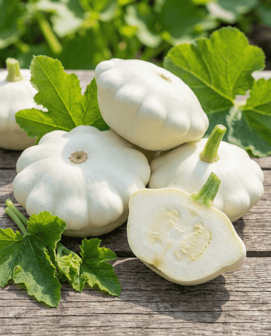 Nasiona dyni pâtisson białej (Cucurbita pepo) – jednoroczne warzywo z oferty SeedsChoice.