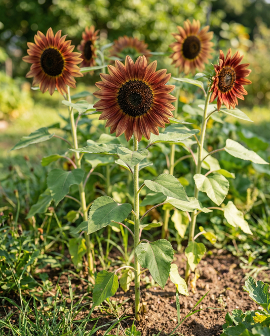Słonecznik Sunset Mixed (Helianthus annuus) – nasiona kwiatów jednorocznych od SeedsChoice