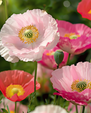 Nasiona maku Shirley Poppy Mixed Colours 75 cm (Papaver rhoeas) – nasiona kwiatów jednorocznych od SeedsChoice