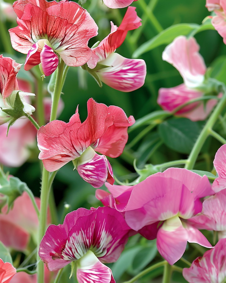 Nasiona groszku pachnącego Unwin's Striped Climber (Lathyrus odoratus) – jednoroczna pnącza