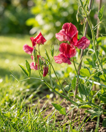 Groszek pachnący Unwin's Striped Climber (Lathyrus odoratus) – nasiona jednorocznej pnączy od SeedsChoice