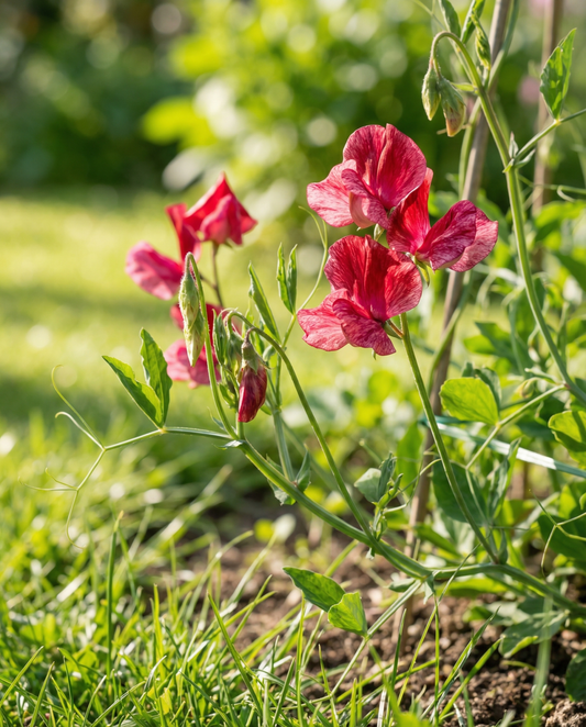 Groszek pachnący Unwin's Striped Climber (Lathyrus odoratus) – nasiona jednorocznej pnączy od SeedsChoice
