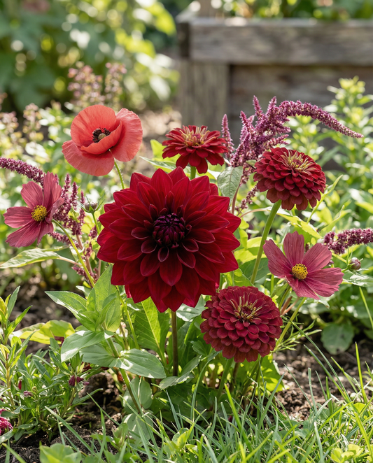 Summerflowers Vintage Red Mix Bouquet Collection – annual flower seeds from SeedsChoice
