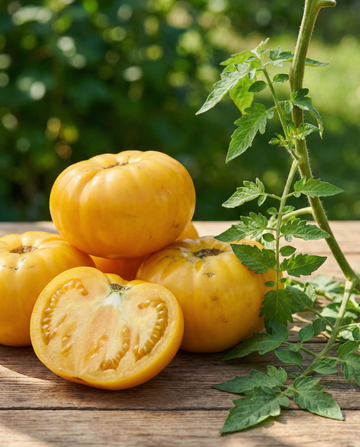 Pomidor malinowy Brandywine Yellow (Solanum lycopersicum) – nasiona warzyw jednorocznych od SeedsChoice