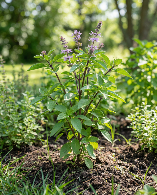 Nasiona bazylii cynamonowej o aromatycznych liściach (Ocimum basilicum) – jednoroczne zioło od SeedsChoice