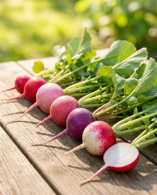 Rzodkiewka Tape Round Mix Vegetables (Raphanus sativus) – nasiona na taśmie od SeedsChoice