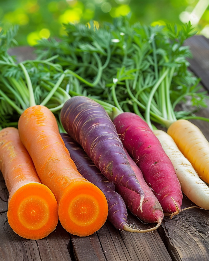 Nasiona marchwi na taśmie Rainbow Mix (Daucus carota) – roczna taśma nasienna