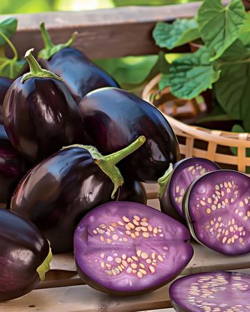 Nasiona Mini Eggplant Patio Baby F1 (Solanum melongena) – jednoroczne warzywo